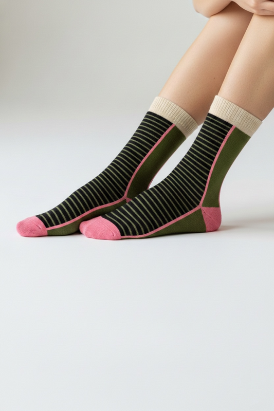 Tandre Rayure Socks (Green)