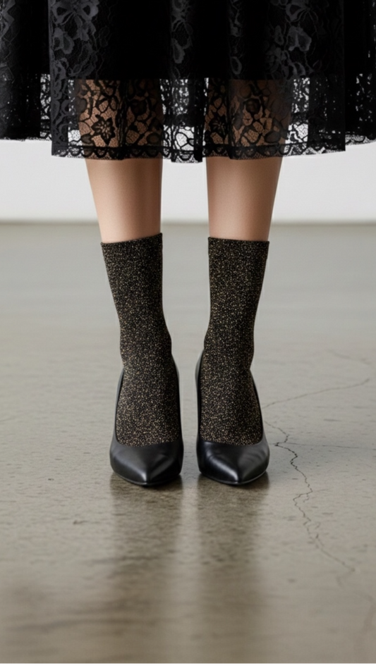 Metallo Socks (Black&Gold)