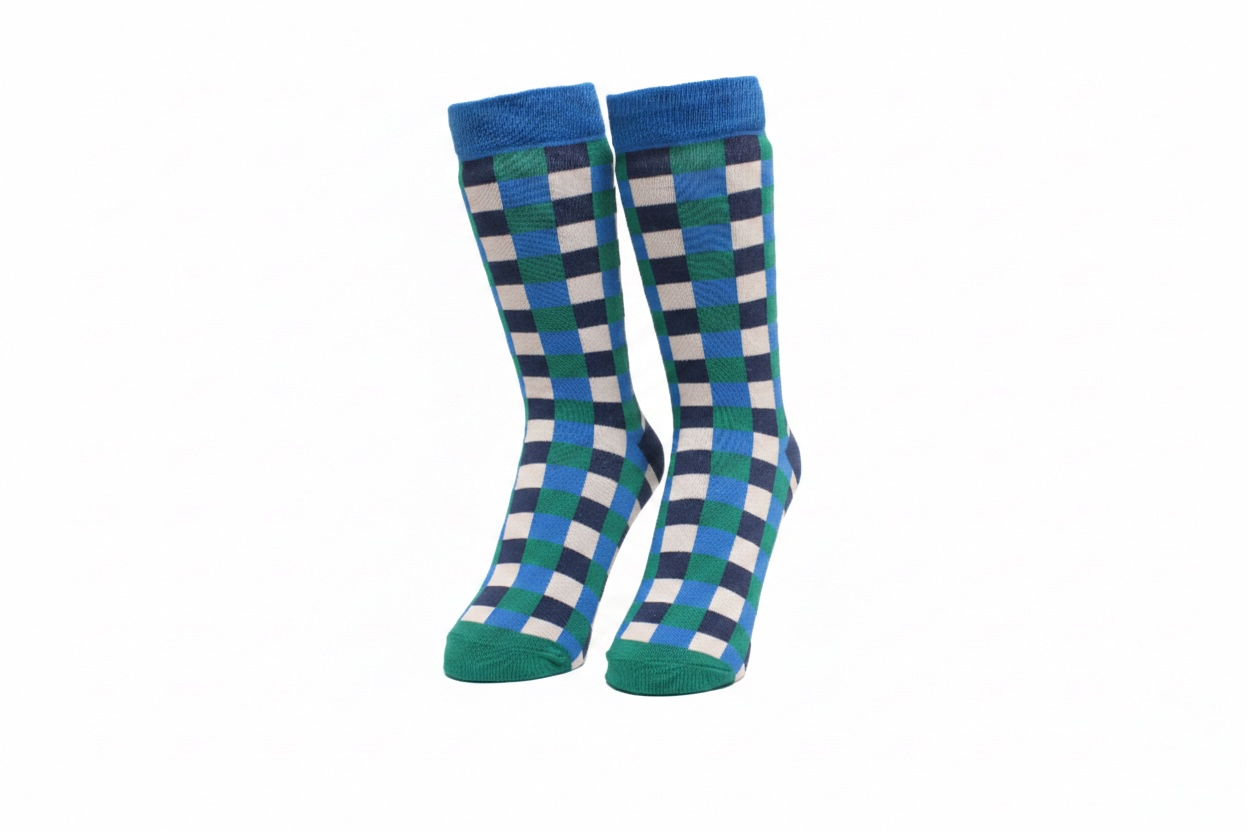 Mosaic Glitch Socks (Blue)