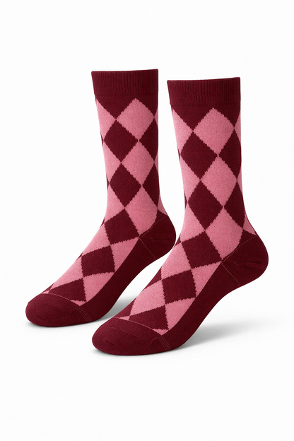Modern Geometry Socks (Pink)