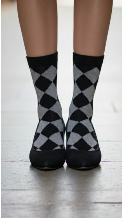 Modern Geometry Socks (Gray)