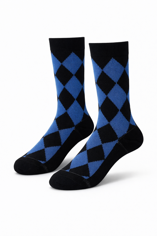 Modern Geometry Socks (Blue)