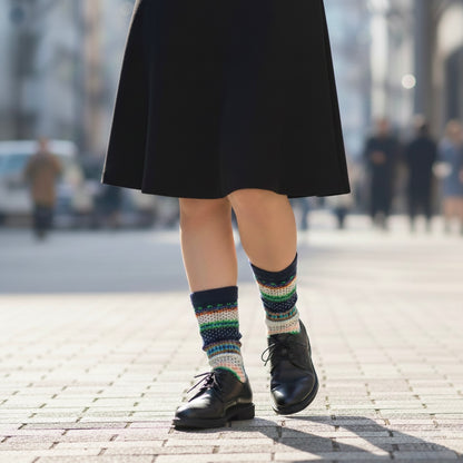 Amber Forest Socks (Navy)
